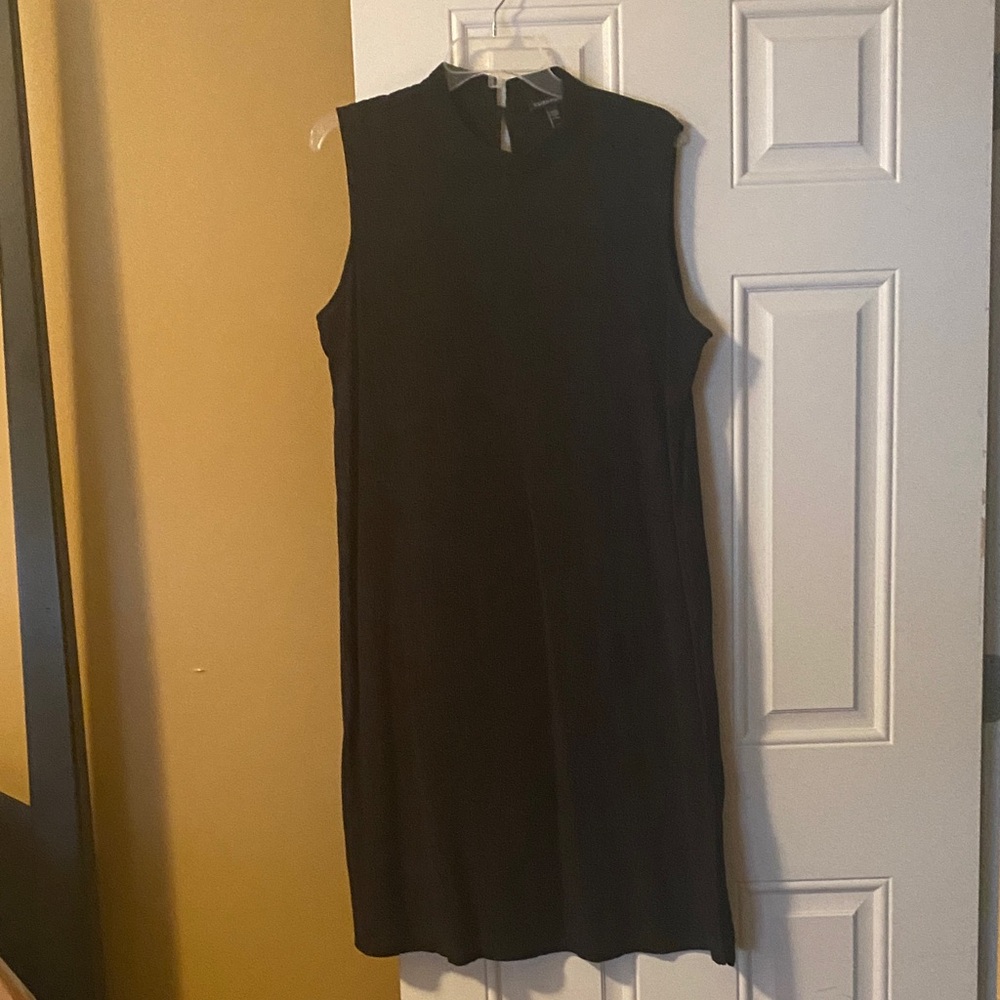Eileen Fisher Black Sleeveless Mini Dress